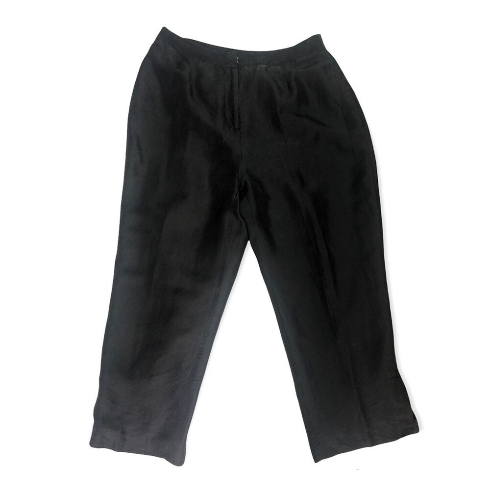Ashley Stewart High Rise Silk Capri Pants Size 14